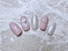 ジュアール(JuAR)/ピンクフラワーネイル