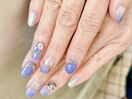パープル×ミラーネイル