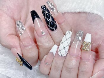 ダイアモンドネイルスタジオ 新宿店(Diamond Nail Studio)/チップ+ゴージャス