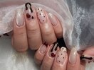 バレンタインネイル