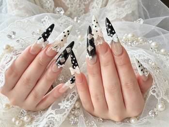 ナナネイル(Nana Nail)/ブラックフレンチネイル
