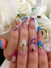カラフルアートネイル