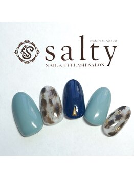 ネイルアンドアイラッシュサロン ソルティ 寺田町(salty)/レオパード風ネイル