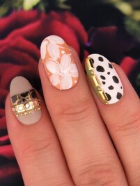 冬トレンド盛りネイル(*´ω｀*)