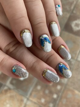 サフィールネイルサフィールネイル(Saphir nail)/人魚のしっぽネイル