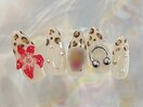 ヒョウ柄ハイビスカス日焼¥9480