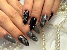 パダアット ヴァラネイル 天神南店(PADA at VALLANAIL)/シルバーパーツ/ブラックネイル