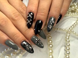 シルバーパーツ/ブラックネイル
