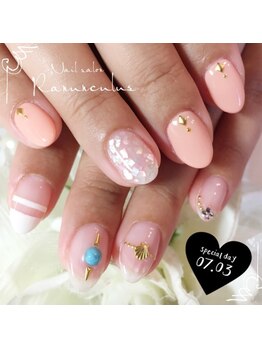 ラナンキュラス(Ranunculus)/ヌーディー&クリアーNail☆