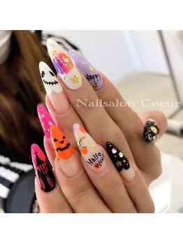 ネイルサロン クール(Nailsalon Coeur)/スカルプ ハロウィンネイル