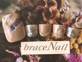 天然石柄×ブラウン