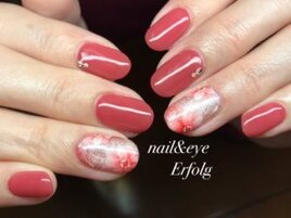 手描き×エアブラシのお花ネイル