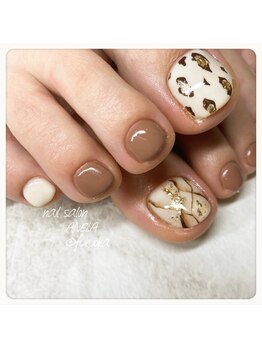 アネラ(ANELA)/レオパード大理石ネイル