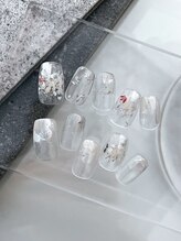 エムディーエーネイル(M.D.A NAiL)/クリア押し花