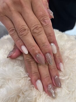 ハク ネイル バイジェービー 稲毛(hak nail byjb)/シンプルデザイン