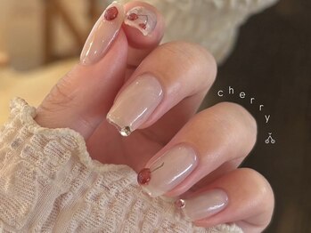 手書きアート クリアネイル