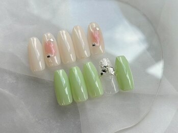 プティ アイビューティ 京橋店(peTiT eyebeauty)/シンプル チークネイル