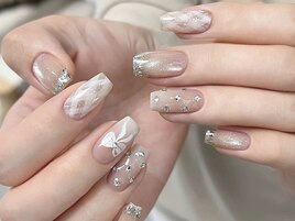 【チェックネイル】