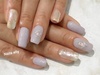 ネイルズアリー 立川店(Nails ally)/くり抜きパーツ×エフェクト