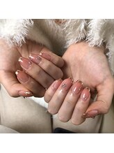 エンジェルズ ネイル サロン(Angel’s nail salon)/グラデーション+ミラーフレンチ