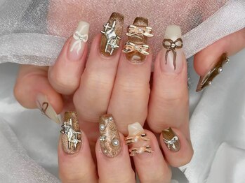 マグネットネイル　ブラウン