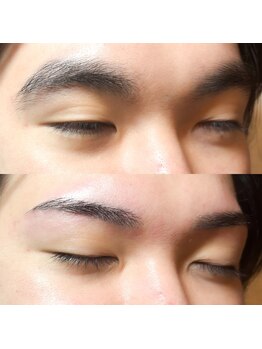 アンドスリー 原宿 表参道店(And Three)/しっかり太眉から繊細な細眉に
