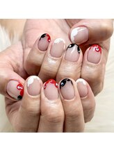 マイオティック ネイル(miotic nail)/赤黒ミャクミャクデザイン