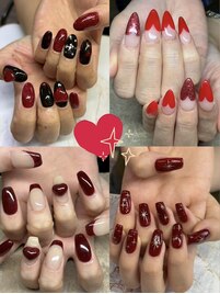 ボルドーカラーネイル4選