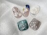 【ハンド】上品な指先に☆立体フラワーネイル