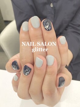 ネイルサロン グリッター(NAIL SALON glitter)/ラインアートネイル