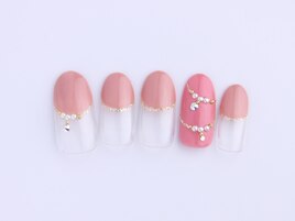 ピンク×サークルフレンチ