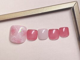 うる艶ピンクネイル