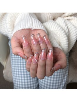 エンジェルズ ネイル サロン(Angel’s nail salon)/チップ長さ出しチークネイル