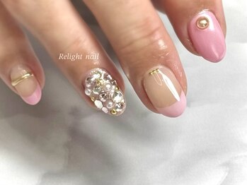 リライトネイル(Relight nail)/人気の艶パウダー仕上げ