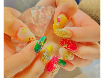 成人式前撮りネイル