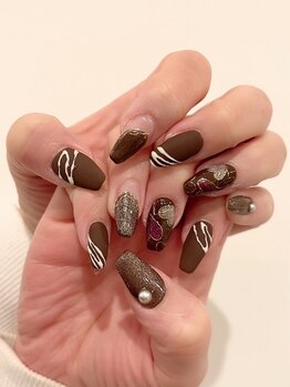 chocolate　nail