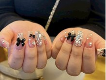 デカリボン/チェック柄