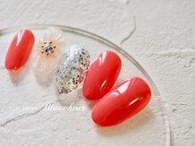ネイルサロン ブランシュール(Nail Salon Blancheur)/テラコッタのお花ネイル