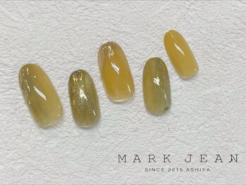 マークジーン 姫路(MARK JEAN)/カーキ　塗りかけ　ネイル