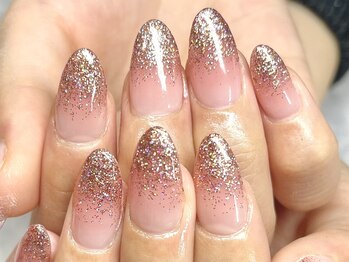 ラメグラデーション♪春に◎