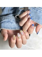 ユキ エス ネイル(Yuki.S.Nail)/ジェルネイルアニマル×フレンチ
