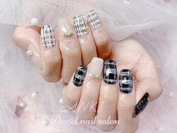 エンジェルネイルサロン(Angel nail salon)/ボーダーXツイートXストーン