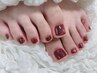 Foot★フットジェルネイル（ワンカラー/マグネットワンカラ/カラー豊富)¥5800