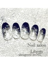 リバティ(Liberty)/◇斜めフレンチ×雪の結晶◇