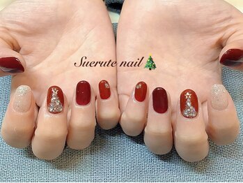 スエルテ ネイルサロン 北千住店/ボルドークリスマスネイル ¥7200