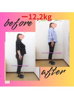 スーパースリムダイエット茅ヶ崎 茅ヶ崎整体院/3ヵ月－12,2ｋｇ減ダイエット♪