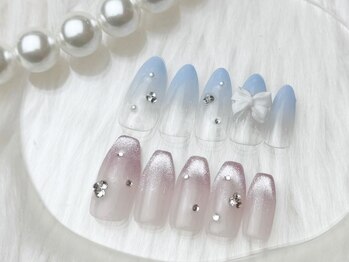 フローレスネイル 新宿店(FlawlessNail)の写真/デートやウェディング、イベント前にオススメのモテ可愛デザイン多数☆指先から、もっと女子力UP♪