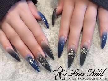 ロアネイル(Loa Nail)の写真/ハードジェルトップコート代込☆フォルムがきれいな長さ出しに自信あり♪＠￥400/1本～