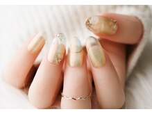 ヴァンネイル みなとみらい馬車道(VINGT NAIL)/オーロラ×ニュアンス×フラワー