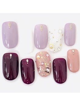 ネイルサロン クイール 小山店(NAIL SALON QUILL)/ワンカラー＋ストーン